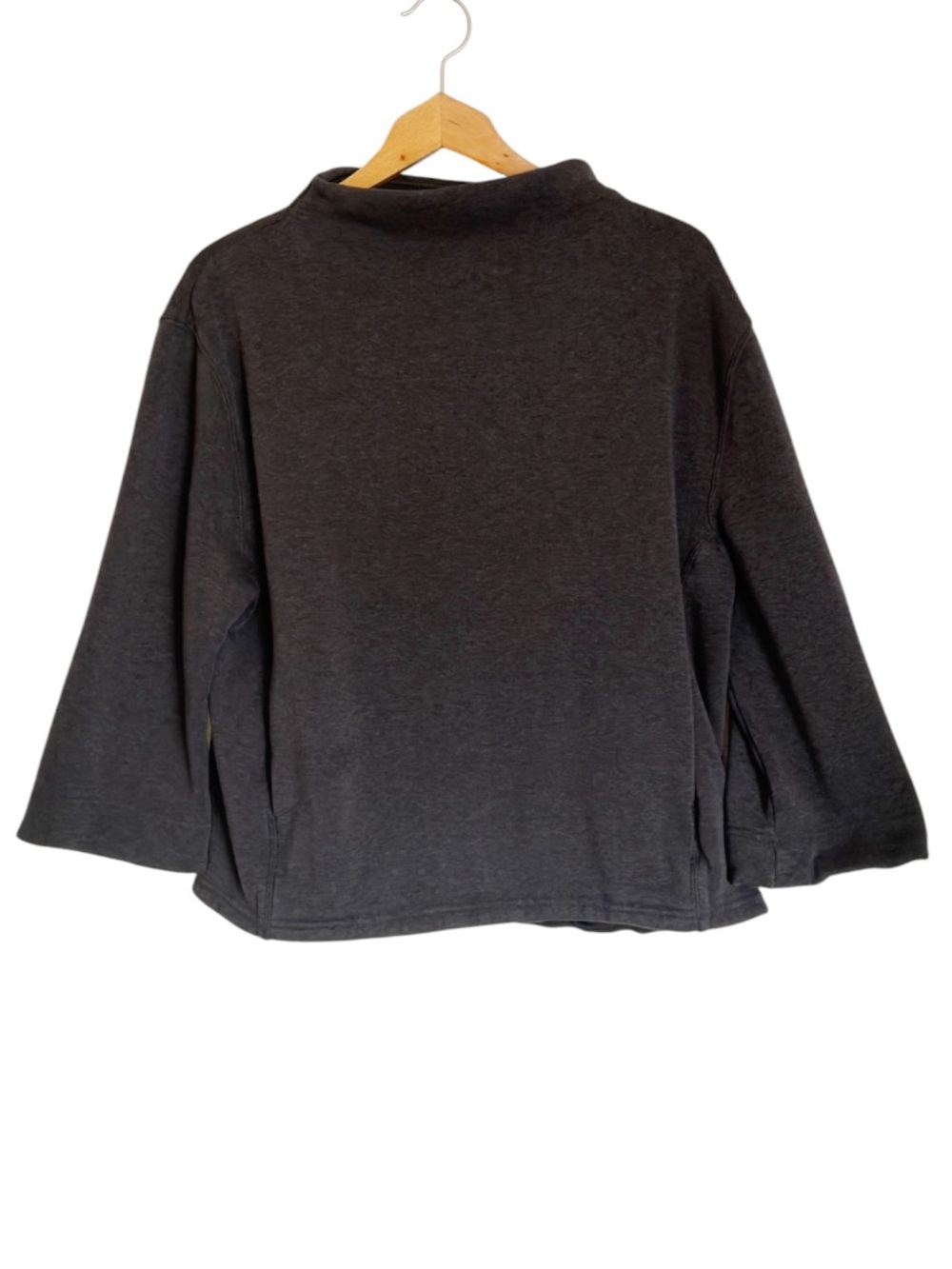 Ministry Of Supply Womens Gray Mock Neck Terry Sweatshirt size M